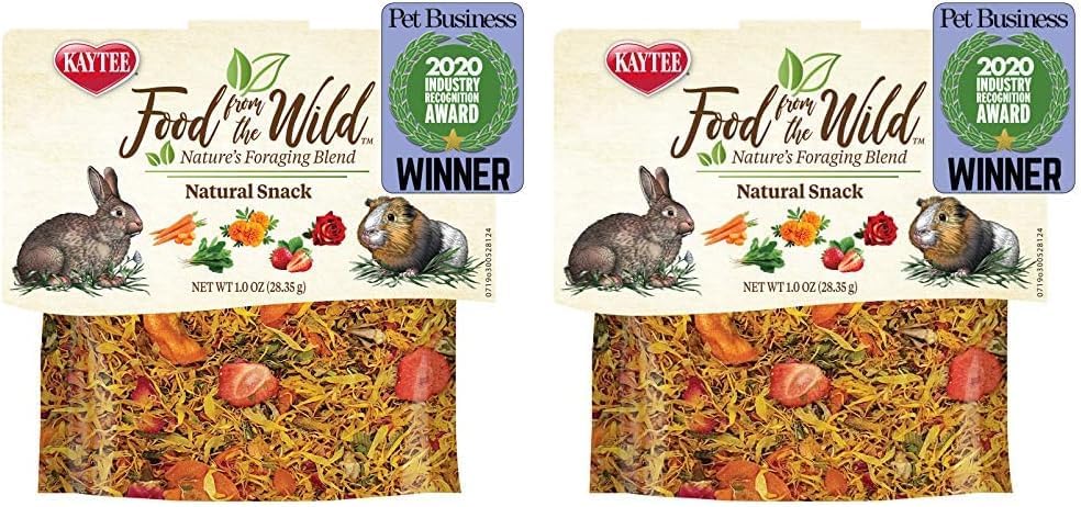 Kaytee Wild Meals Pure Treats for Pet Rabbits, Guinea Pigs, and Different Small Animals, 1 Ounce (Set of two)