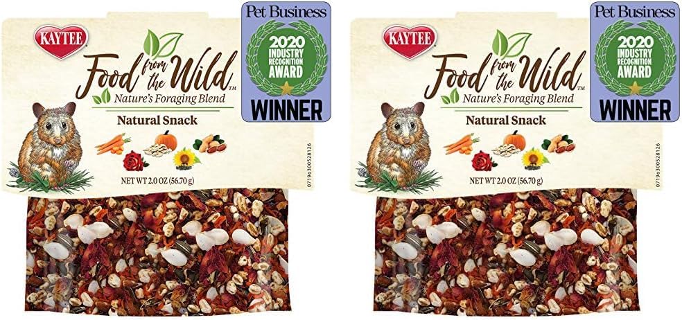 Kaytee Wild Pure Snack for Pet Hamsters, Gerbils, Rats, and Mice – 2 Ounce Pack of two