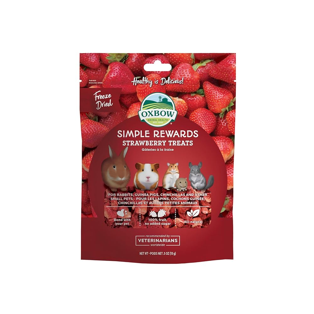 Oxbow SIMPLE REWARDS Strawberry Deal with for Small Animals, 0.5 oz