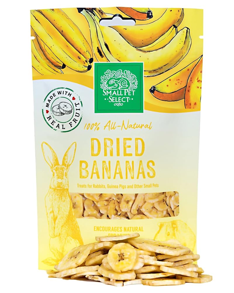 Small Pet Choose – 2oz Dried Banana Deal with for Rabbits, Guinea Pigs, Gerbils, Hamsters, Mice, and Rats – All-Pure Snack