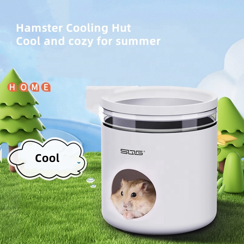 USMILEPET Modern Hamster Cooling Home - Summer time Hideout and Ice Cage Equipment for Small Animals